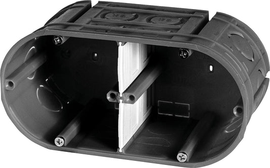 F-Tronic 2-gang flush-mounted device box, 2x Ø 60 mm, 63 mm deep