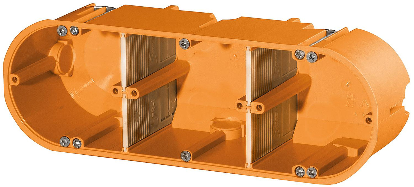 F-Tronic solid cavity wall device box, 2-gang, Ø 68 mm, 60 mm deep