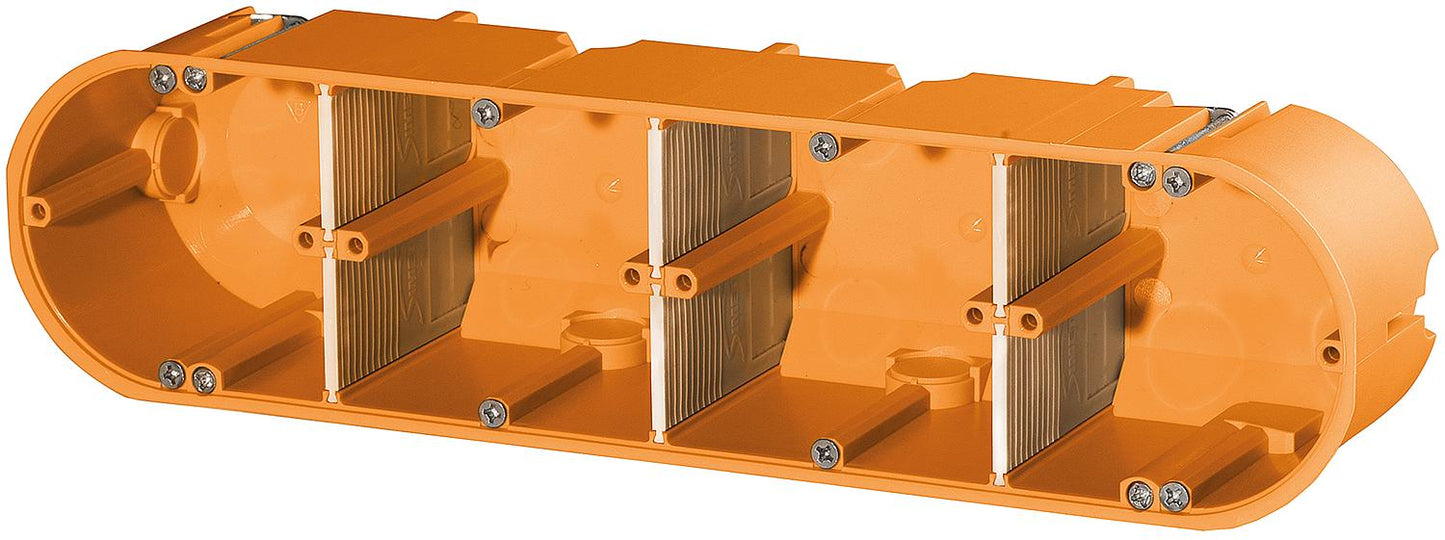 F-Tronic solid cavity wall device box, 2-gang, Ø 68 mm, 60 mm deep