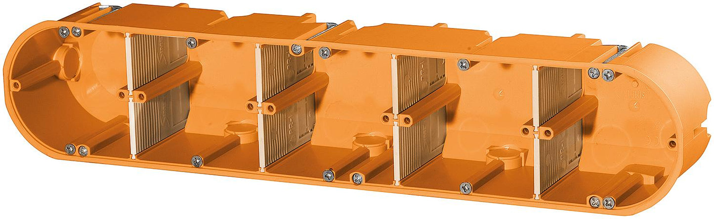 F-Tronic solid cavity wall device box, 2-gang, Ø 68 mm, 60 mm deep