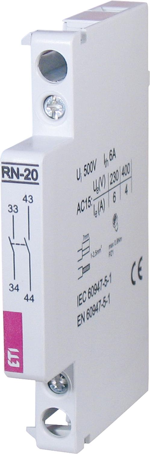 Installation contactor RN-20 Auxiliary contact block for contactors RD25, RD40, RD63