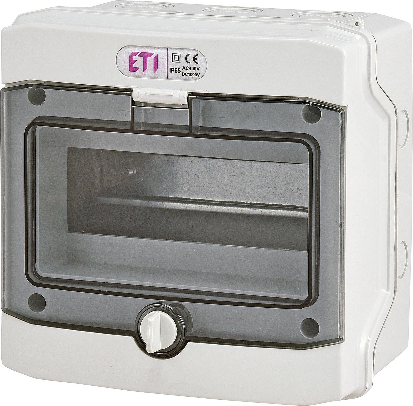 Surface-mounted distribution box ECH-4G, 1 row, 4 modules, suitable for damp locations IP65
