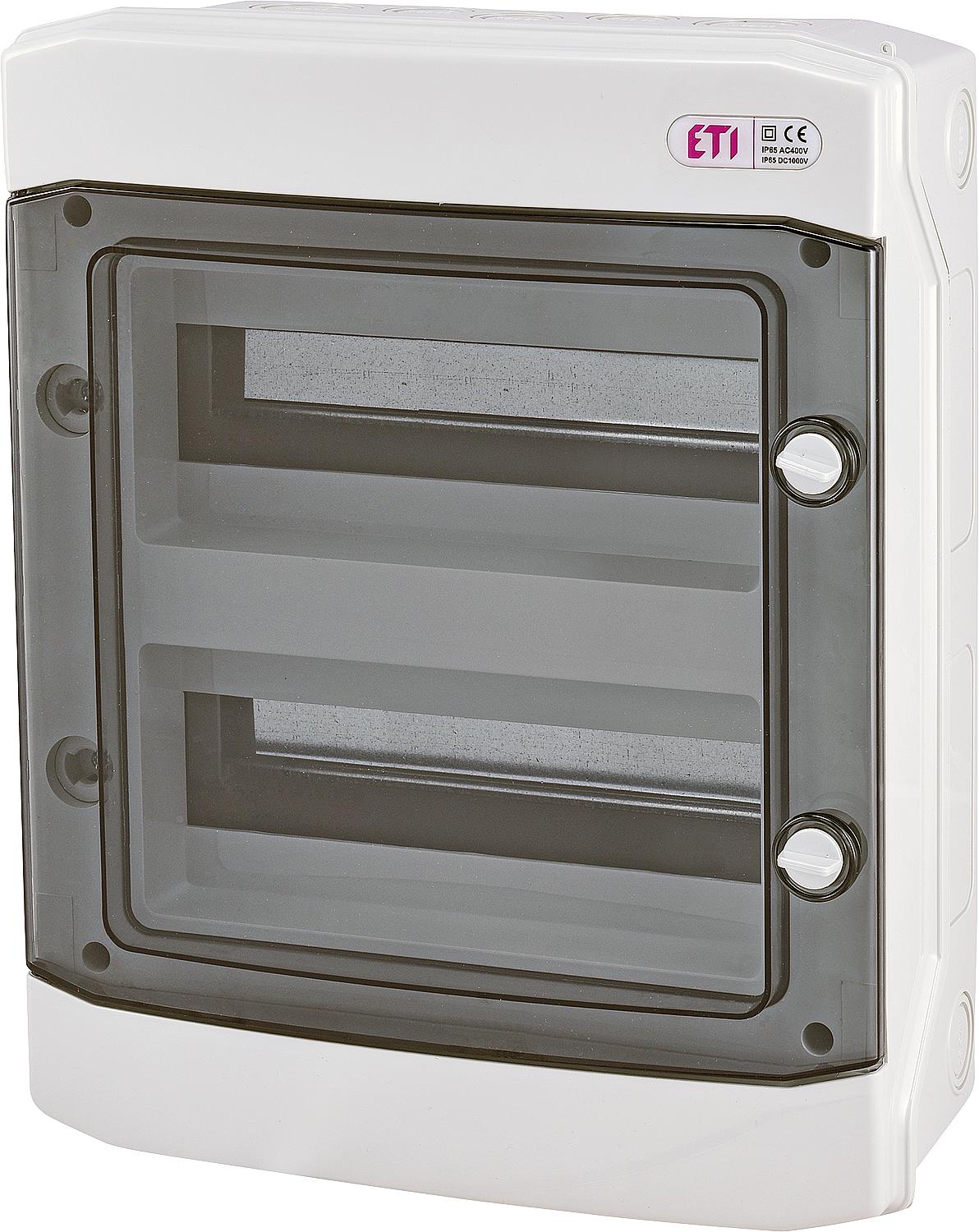 Surface-mounted distribution box ECH-4G, 1 row, 4 modules, suitable for damp locations IP65