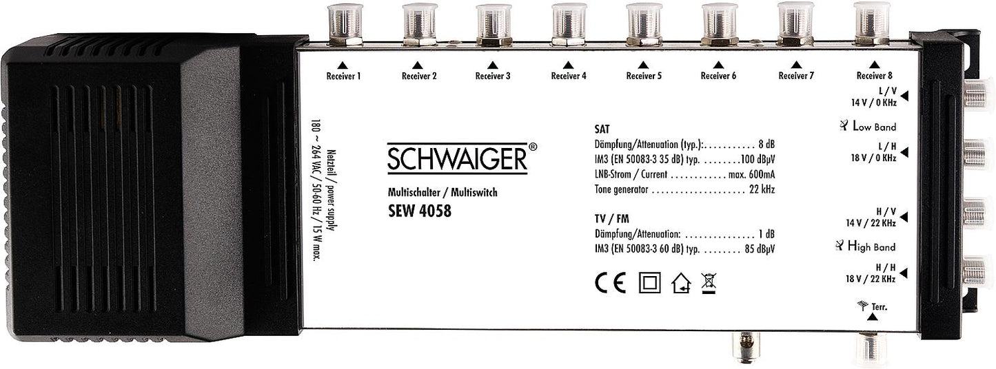 Satellite multiswitch: 5 to 8
