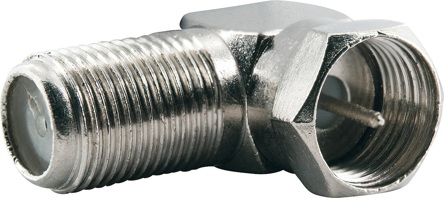 F-angle adapter: F-plug / F-socket, set of 2
