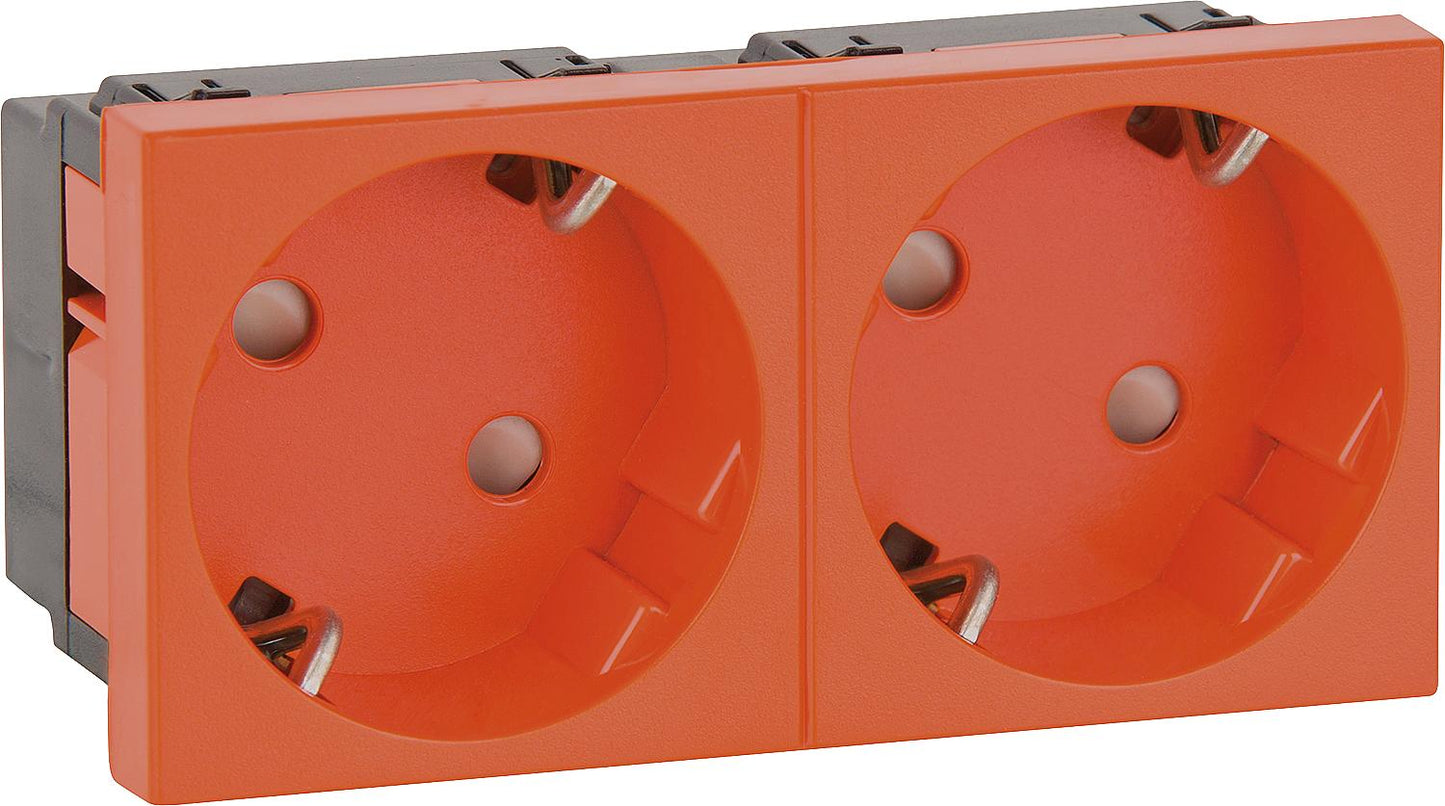 Prise sous plancher, calibre 45 mm, 3 voies, verte