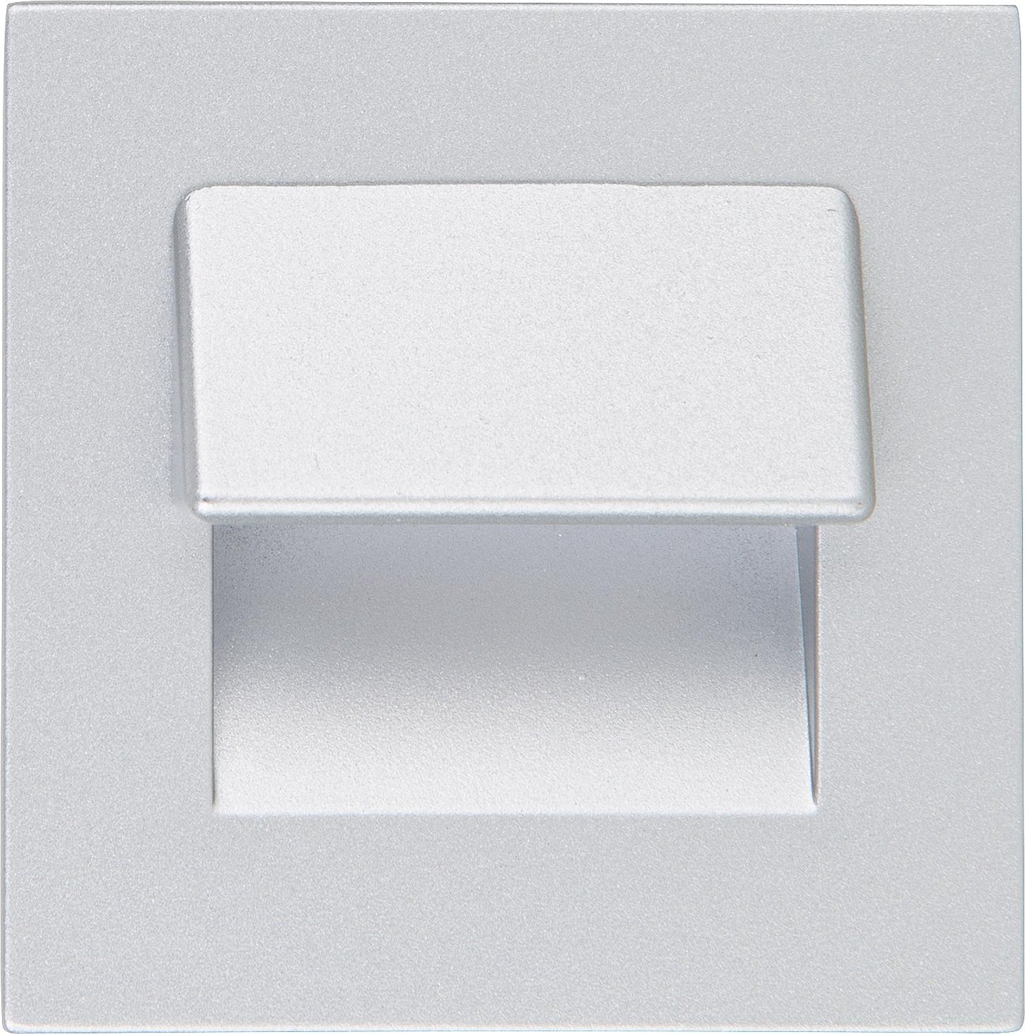 Recessed wall light Life LV230/AL/BI, 230V, aluminum, 70x70x43mm