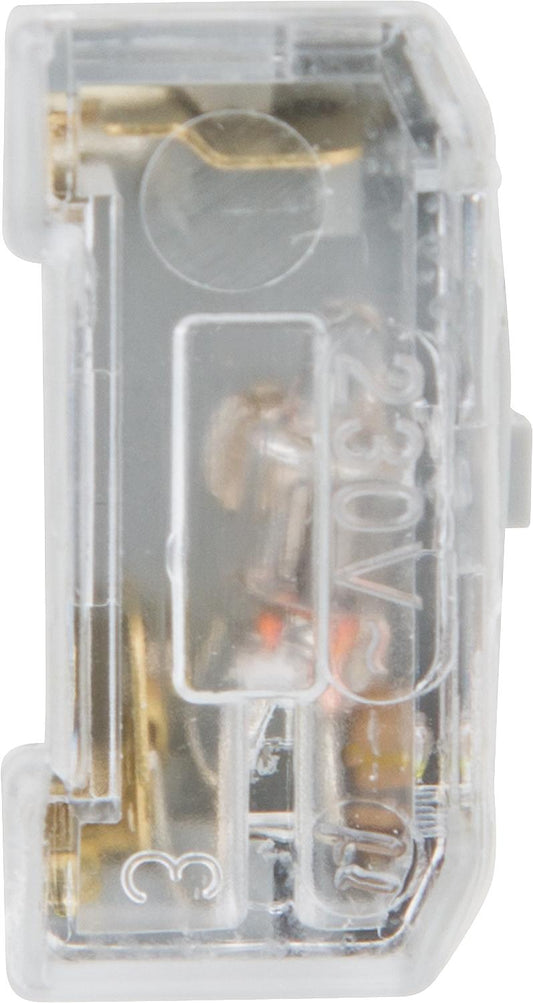 Berker 1675 LED neon indicator, 230V grey with neutral terminal for switches/pushbuttons, 1 piece