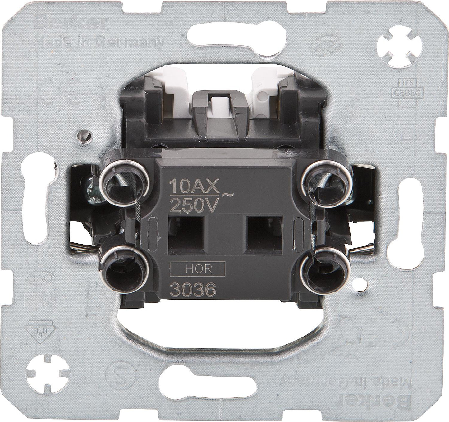 Berker 3036 flush-mounted changeover switch, 250V, 1 piece