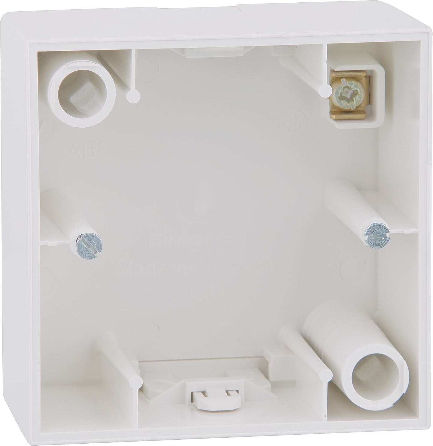 Surface-mounted housing Berker 10418989, single, p. 1, polar white, glossy, 1 piece