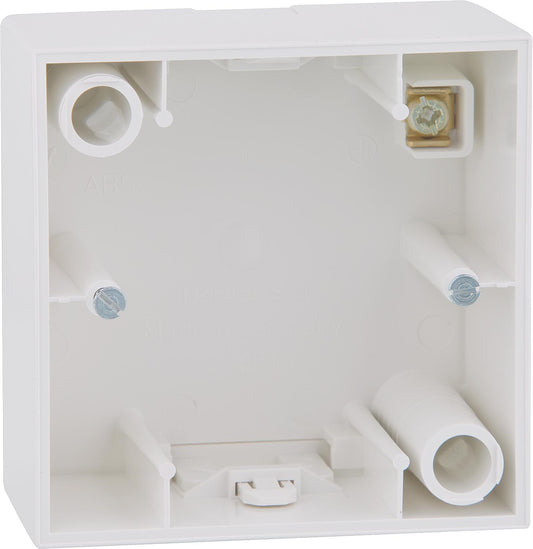 Surface-mounted housing Berker 10418989, single, p. 1, polar white, glossy, 1 piece
