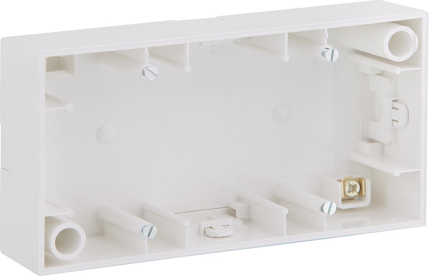 Surface-mounted housing Berker 10418989, single, p. 1, polar white, glossy, 1 piece