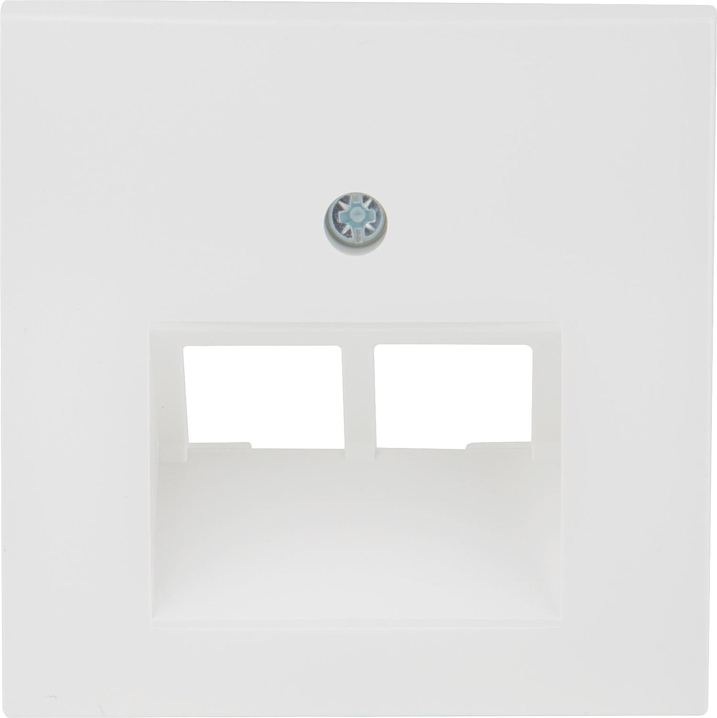 Berker 14098989 central plate, for double UAE socket, polar white, glossy, 1 piece