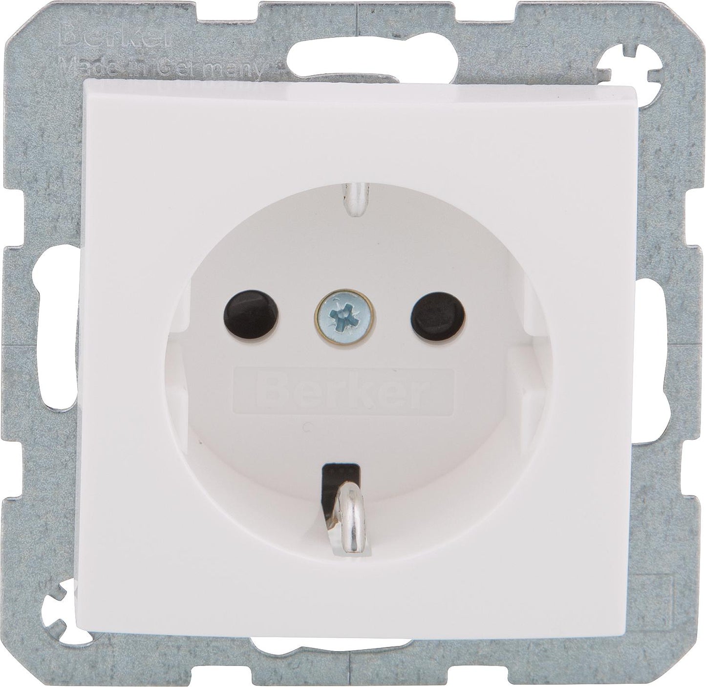 Berker 47238989 flush-mounted SCHUKO socket with child safety lock, polar white, glossy, 1 piece