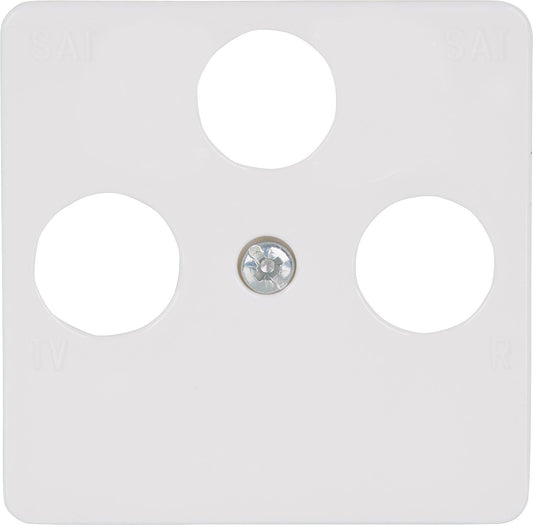 Central plate Busch-Jaeger SI for antenna, 1743-03-214, 3-way alpine white, 1 piece