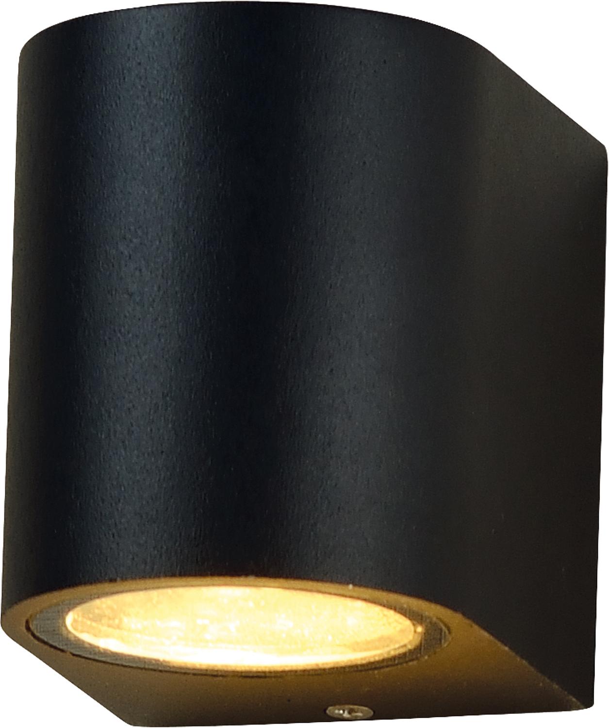 LED outdoor light, downward light emission, round, with GU10 socket, IP44, matte black