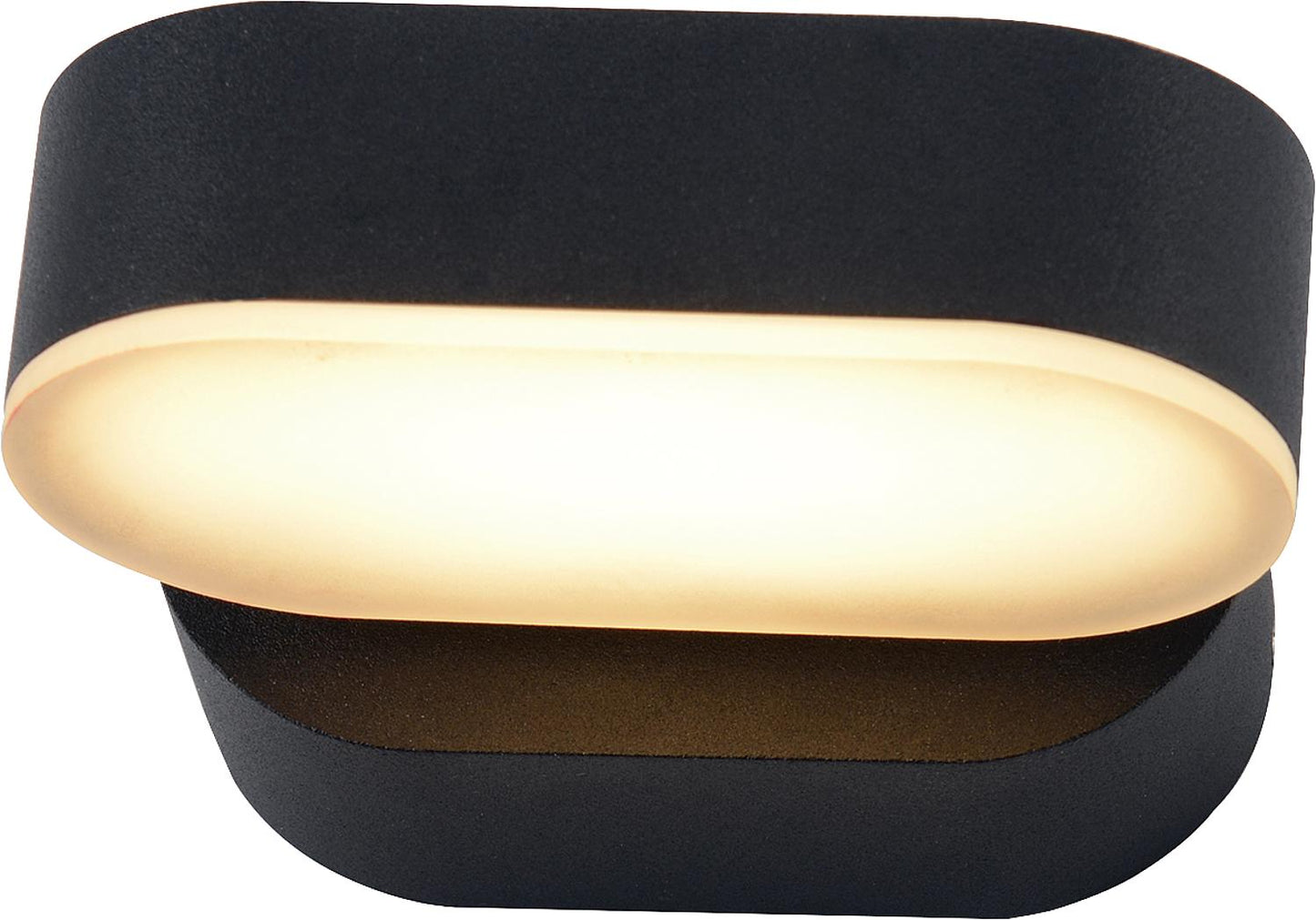 LED outdoor light 7.5W, 340° rotatable, oval, IP54, matte black *KB*
