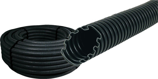 MEY-FR plastic corrugated pipe, 320 N flame-retardant, NW 16, black, 100 m roll
