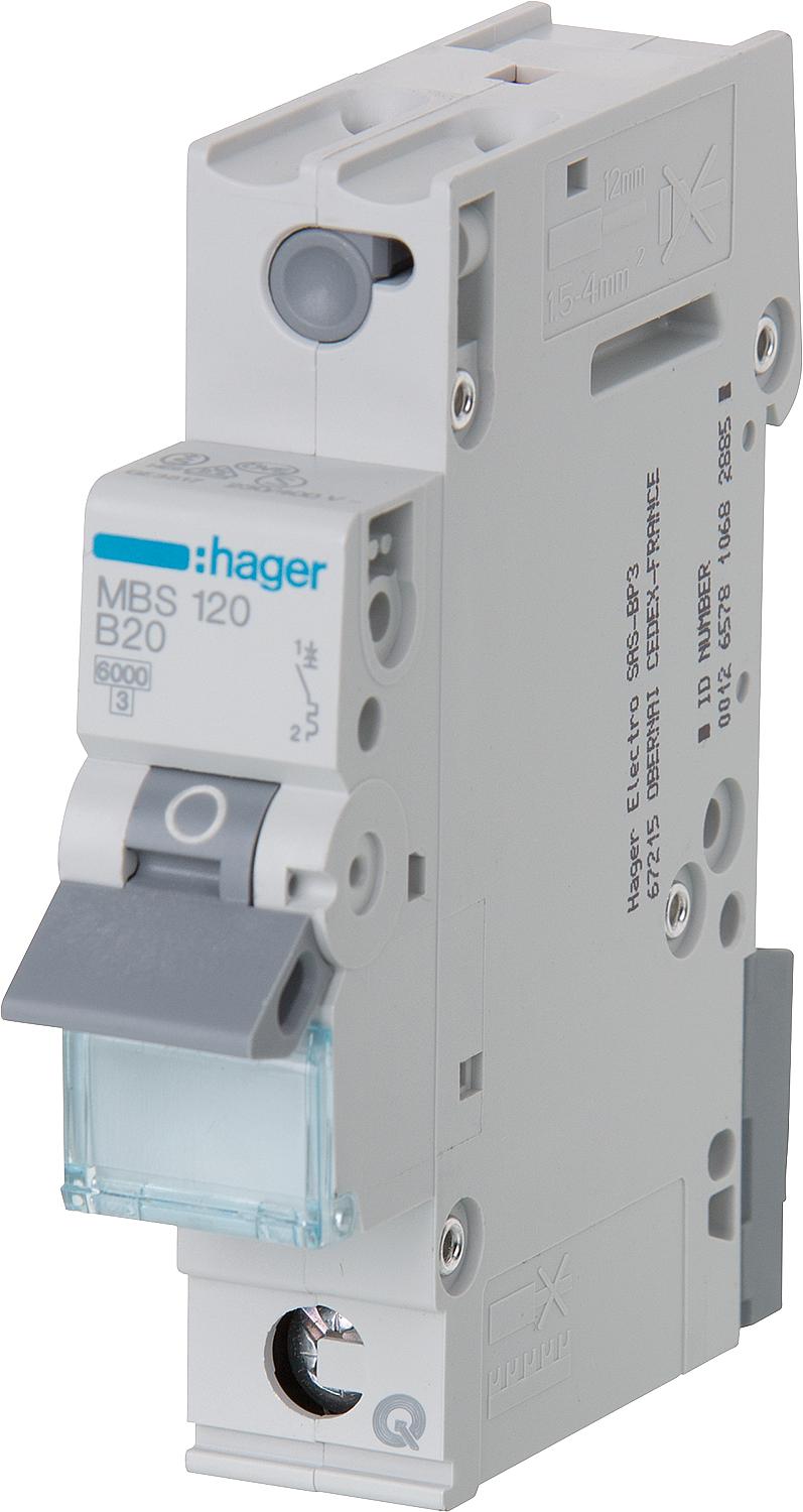 Hager B16A, 1p, 6kA, SSK miniature circuit breaker