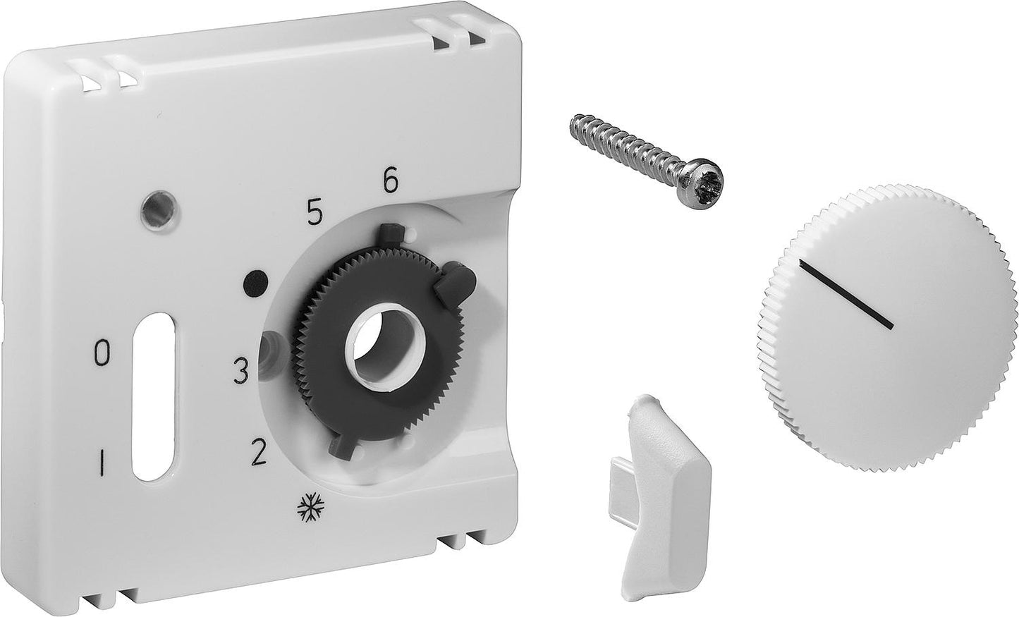 Alre lid set, 55x55 mm traffic white (similar to RAL 9016) glossy, JZ-001.120