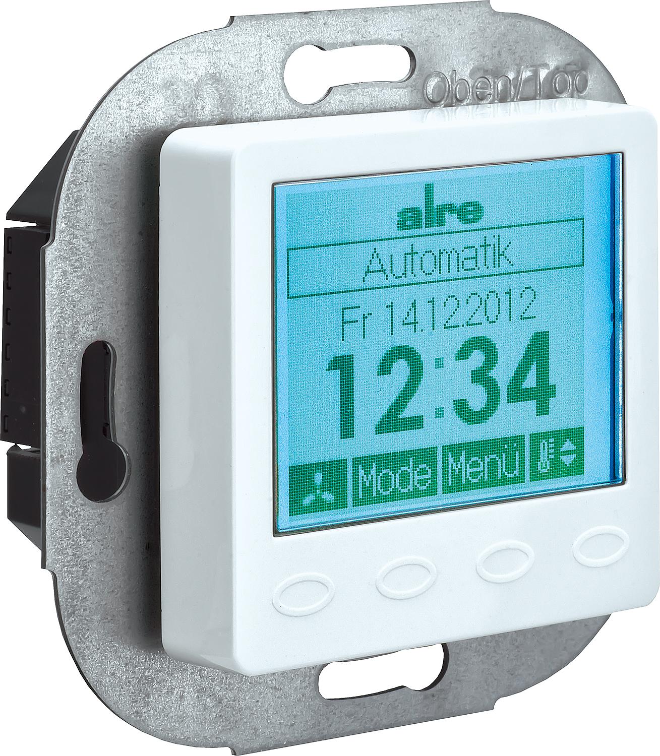 Alre flush-mounted electronic climate controller with cover, pure white glossy, without frame, KTRRUu-217.456#07