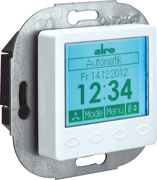 Alre flush-mounted electronic climate controller with cover, pure white glossy, without frame, KTRRUu-217.456#07