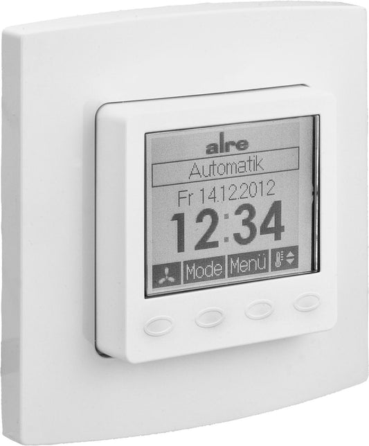 Alre flush-mounted electronic climate controller with cover, pure white glossy with frame, KTRRUu-217.456#21