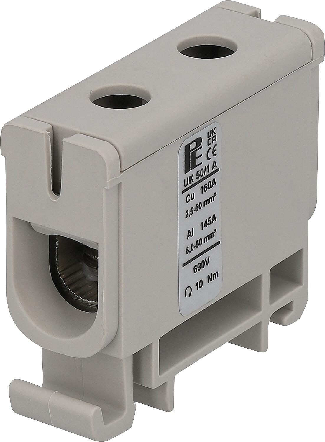Universalklemme Pollmann UK 50/1 A, 1-fach, grau