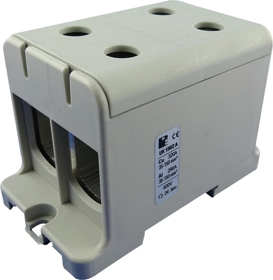 Universalklemme Pollmann UK 50/2 A, 2-fach, grau