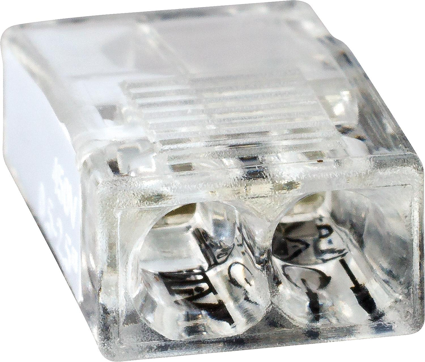 Mini plug-in terminal block, 2-way, white, pack of 100