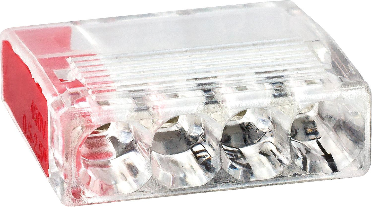Mini plug-in terminal block, 2-way, white, pack of 100