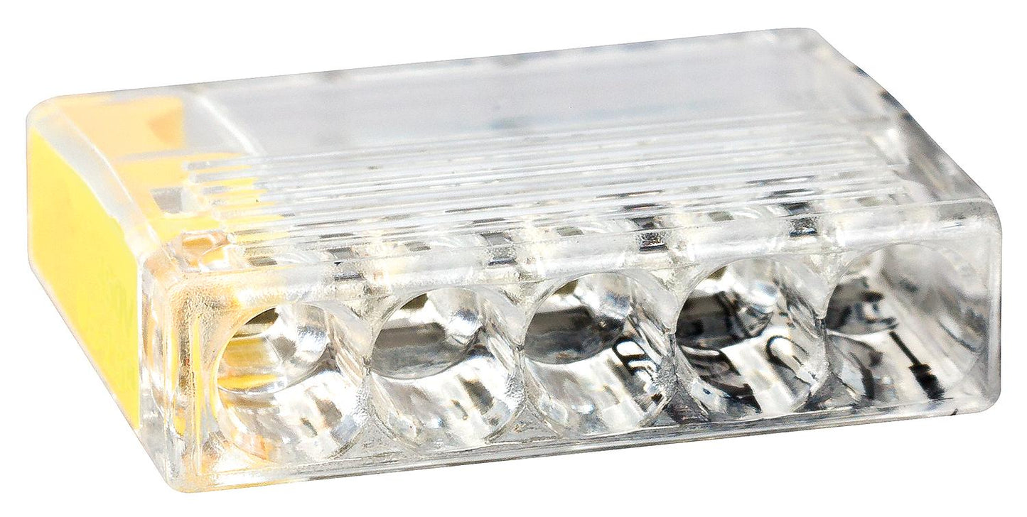 Mini plug-in terminal block, 2-way, white, pack of 100