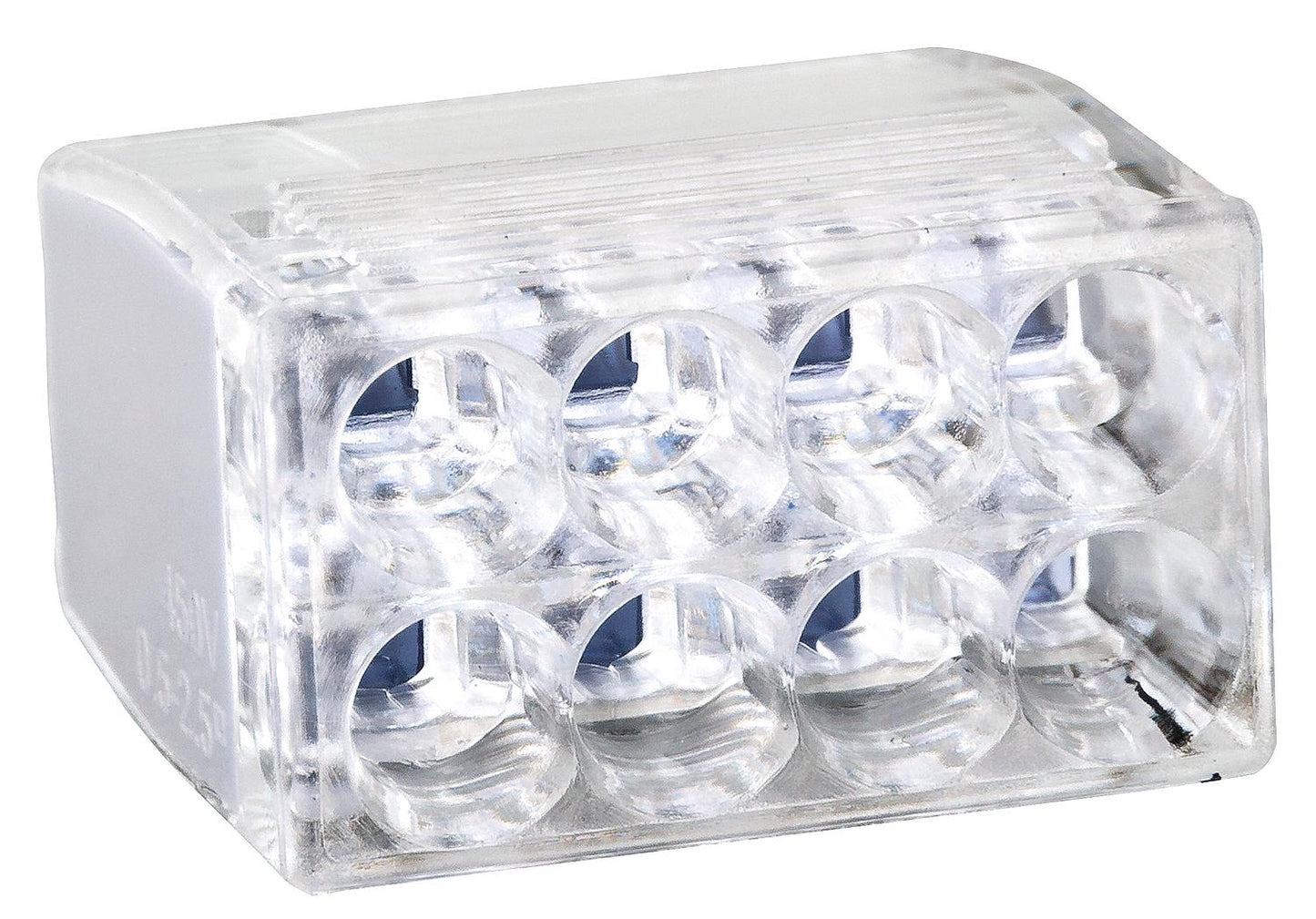 Mini plug-in terminal block, 2-way, white, pack of 100