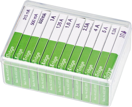 Feinsicherungssortiment träge Ausführung 6,3 x 32 mm 120 Stück