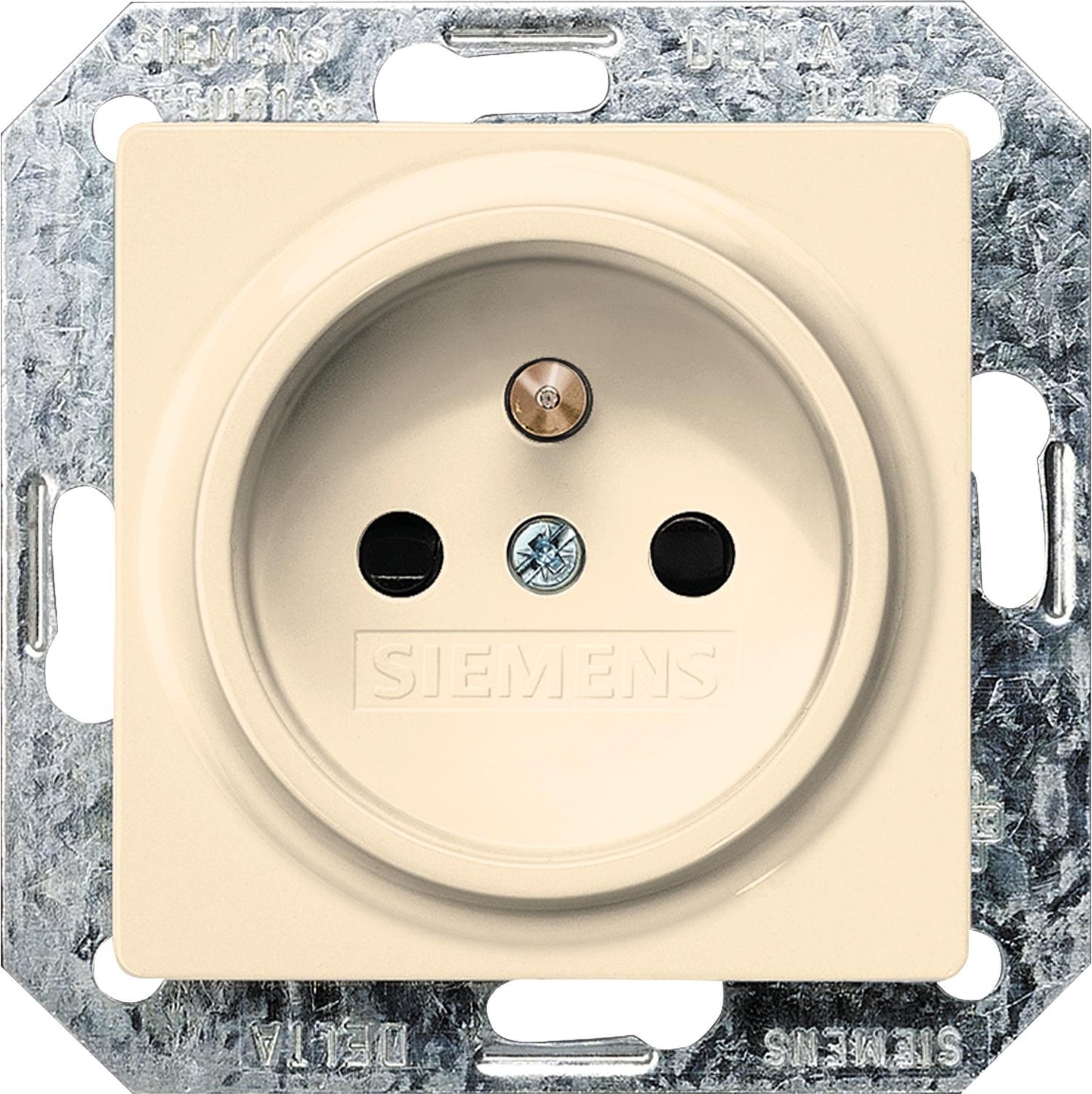 Schuko socket with claws, French/Belgian standard, aluminium metallic, 5UB1 938