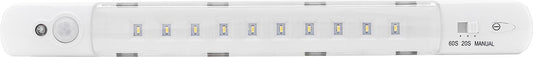 Under-cabinet LED light strip with motion sensor, battery operated, white, 260mm, IP20