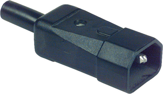 Cold appliance connector with nozzle, black