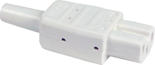Hot appliance plug up to 120°C with grommet 230 V/10 A white