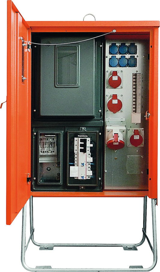 Connection distribution cabinet AV 63.2/211-6 44 kVA, 63A, RCD type B, CEE 2x16A, 1x32A, 1x63A