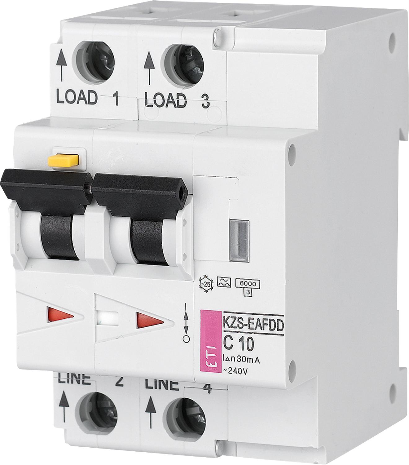 Arc fault detection device (AFDD), B13A, 30mA, 10kA, type A