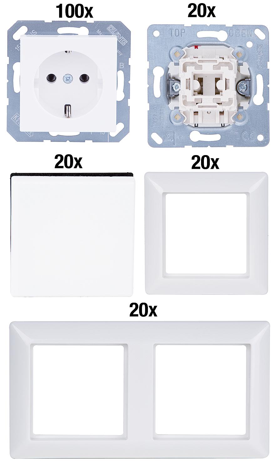 JUNG 180-piece switch and socket set