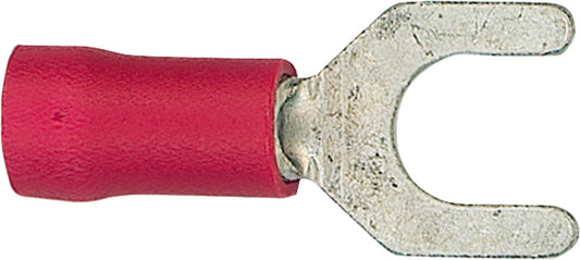 Insulated fork-shaped cable lug, up to 1.5 mm², 3.7 mm, red, pack of 100.