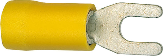 Insulated fork-shaped cable lug, 4.0 mm²-6.0 mm², 5.3 mm, yellow, pack of 100