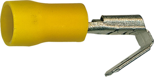 Insulated flat blade connector with branch, 4.0 mm²-6.0 mm², 6.3 x 0.8 mm, yellow, pack of 100