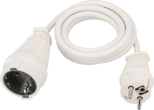 White plastic extension cord, 2m