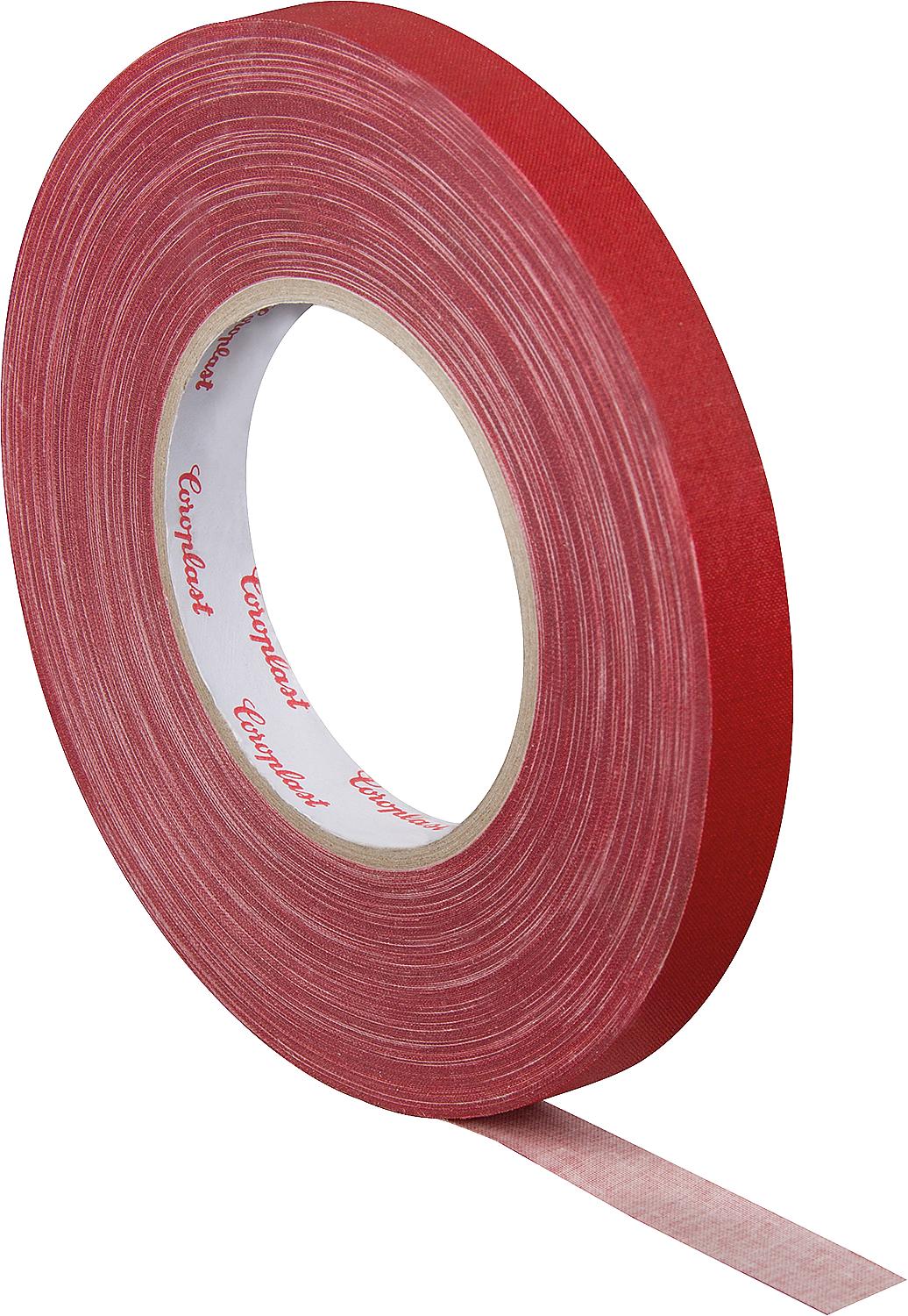 Black fabric adhesive tape, 15mm wide, 50m long.