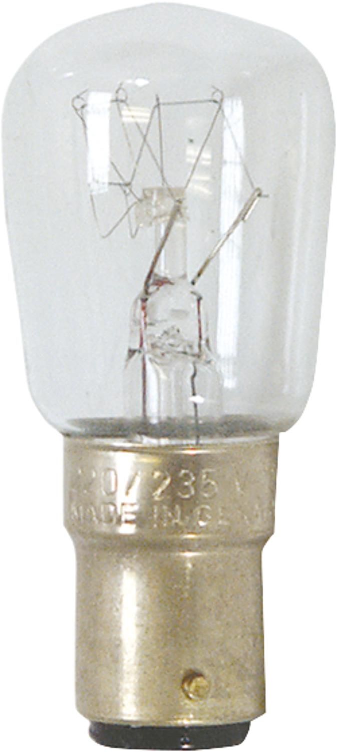 Sewing light 15W clear, B15d shockproof