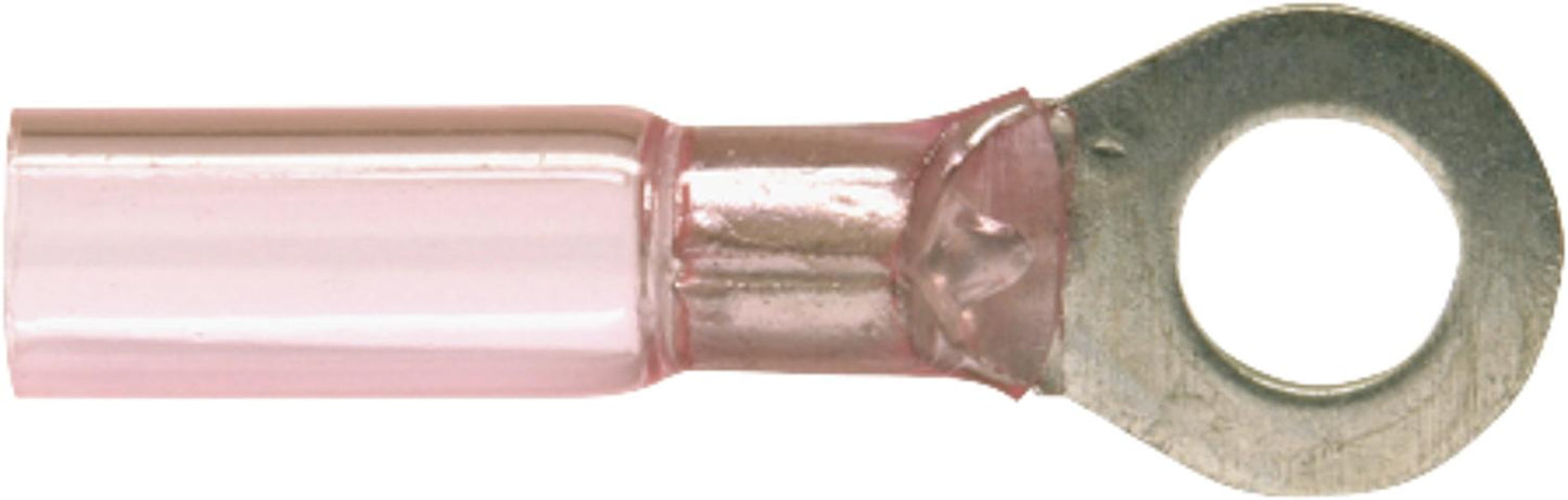 M5 cable lug with heat shrink tubing insulation, 0.5 - 1.5mm², red, pack of 10