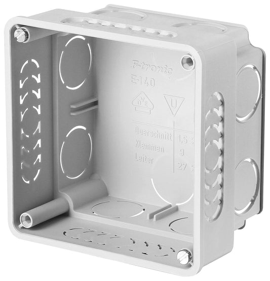 Boîte de jonction encastrée F-Tronic, 80 x 80 x 50 mm, grise, 1 pièce