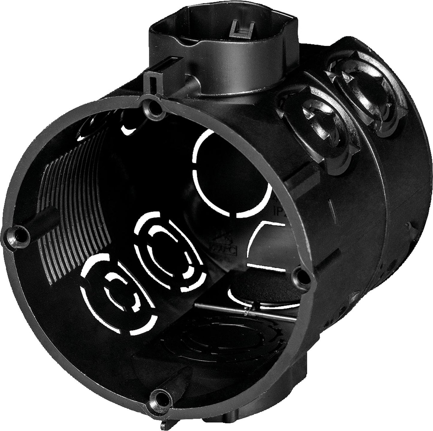 F-Tronic flush-mounted device box Ø 60 mm, 45 mm deep, black, 1 piece